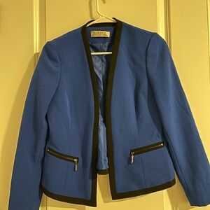 Kasper Women's Royal Blue Blazer with Black Trim